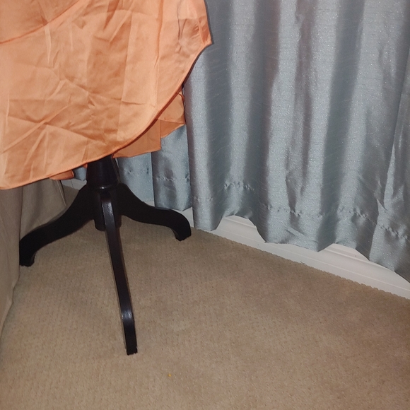 Satin asymmetrical strapless dress New 10 - Picture 5 of 11